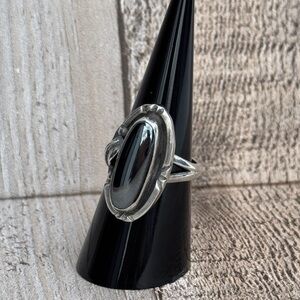 Sterling Silver Oval Stone Ring